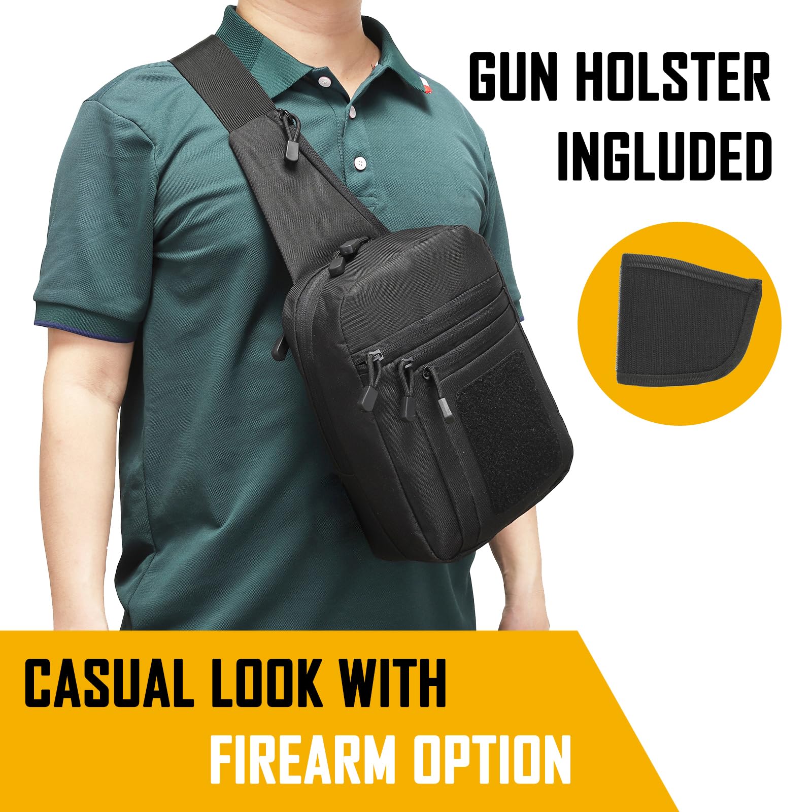 Tas Selempang Tersembunyi untu - Edc Concealed Carry Sling Bag ulasan dan harga