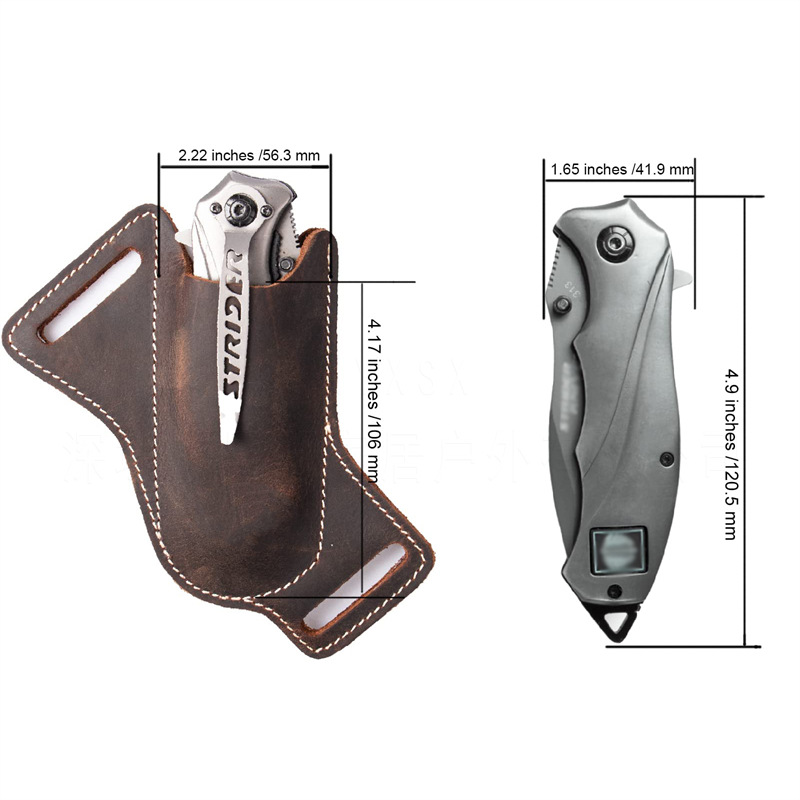 1 Buah Sarung Pisau Kulit, Kan - Edc Everyday Carry Knives ulasan dan harga