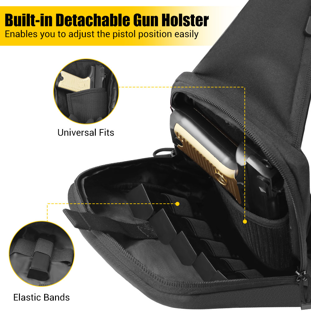 Tas Pistol Taktis, Sarung Pist - Edc Concealed Carry Sling Bag ulasan dan harga