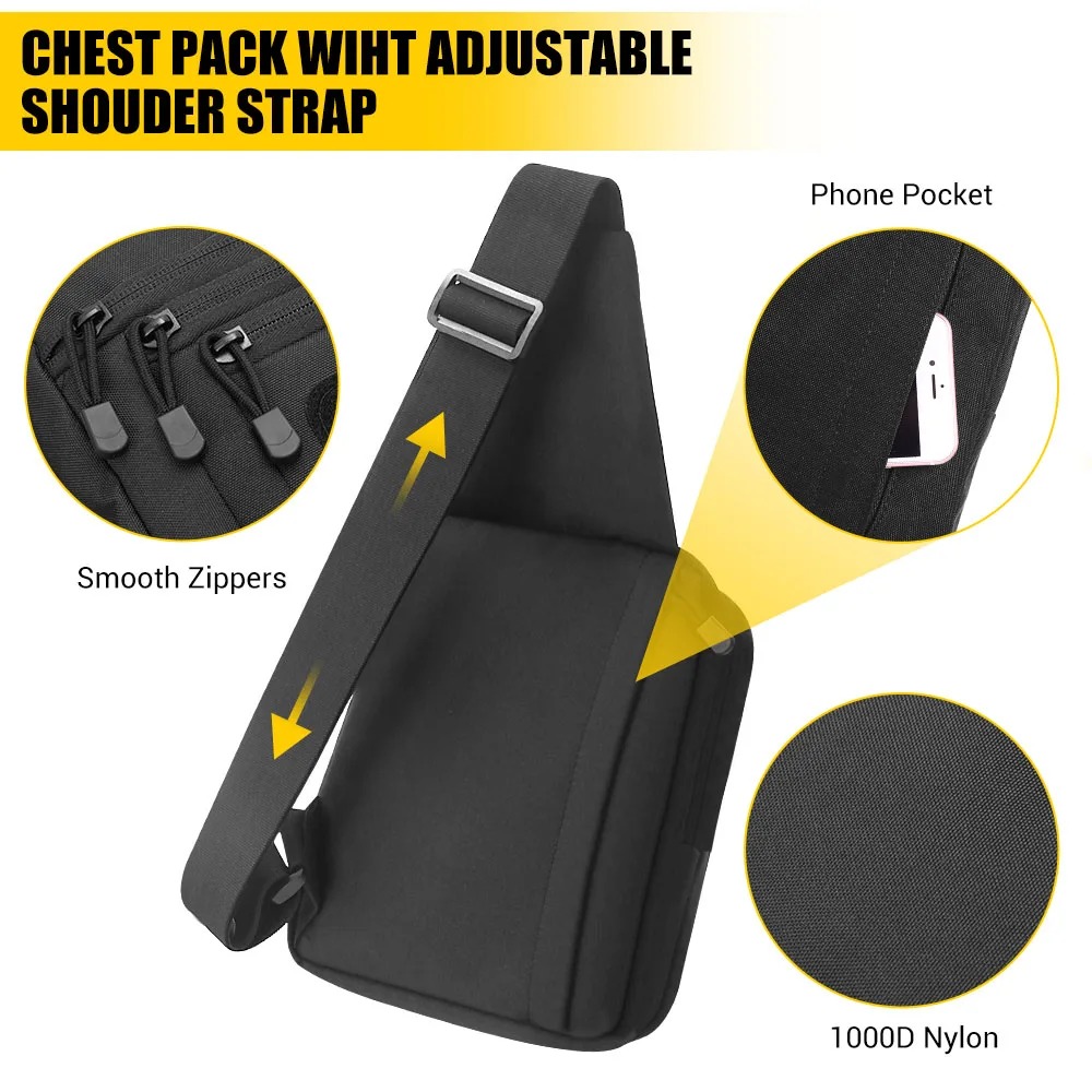 Tas Pistol Taktis, Sarung Pist - Edc Concealed Carry Sling Bag ulasan dan harga