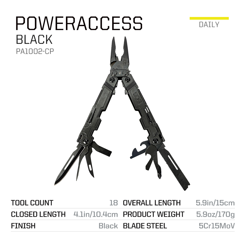 SOG PowerAccess 18 in 1, Alat  - Edc Carry Clip ulasan dan harga