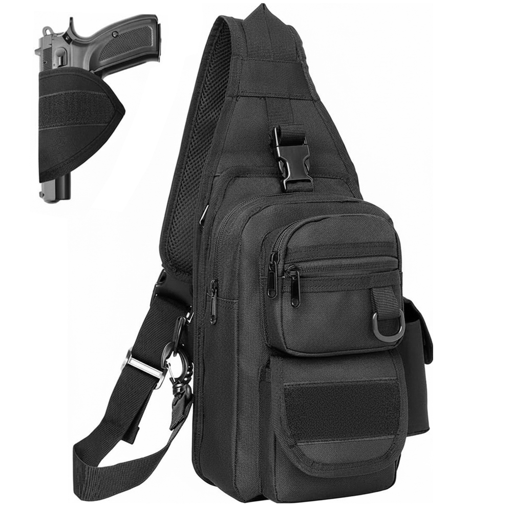 Tas Pistol Tersembunyi Taktis, - Edc Concealed Carry Sling Bag ulasan dan harga