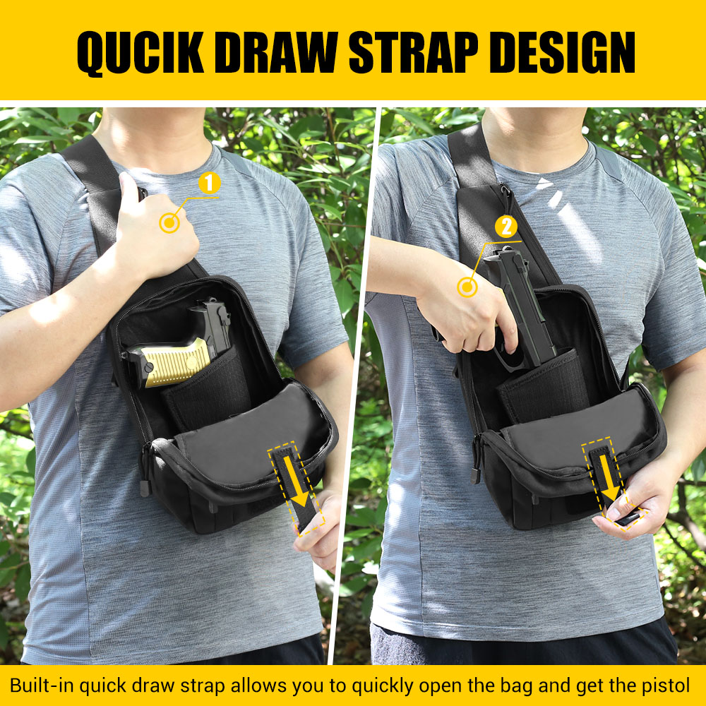 Tas Pistol Taktis, Sarung Pist - Edc Concealed Carry Sling Bag ulasan dan harga